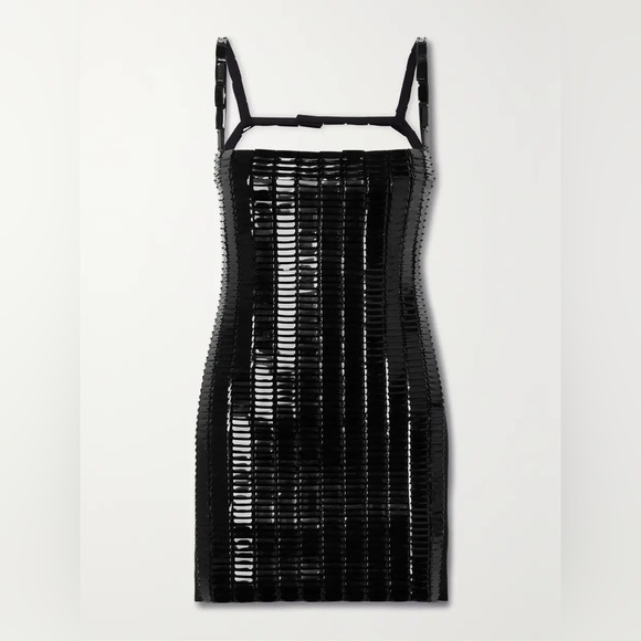 NWT The Attico Rue Open Back Embellished Jersey Mini Dress - Picture 1 of 9